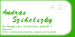 andras szihelszky business card